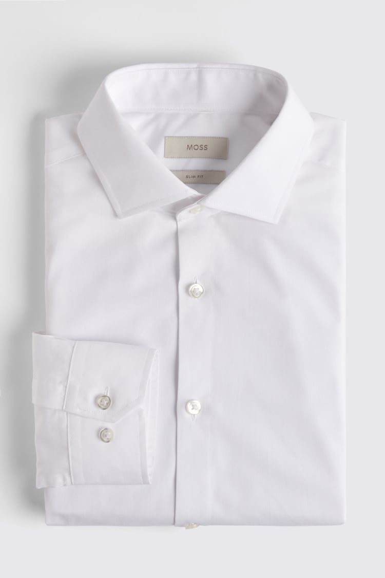 Mens white shirt slim fit hotsell