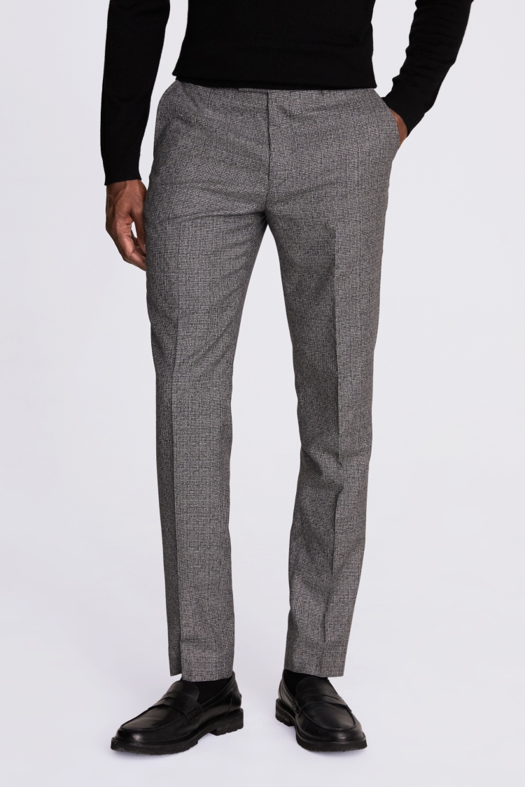 Italian Slim Fit Grey Puppytooth Suit