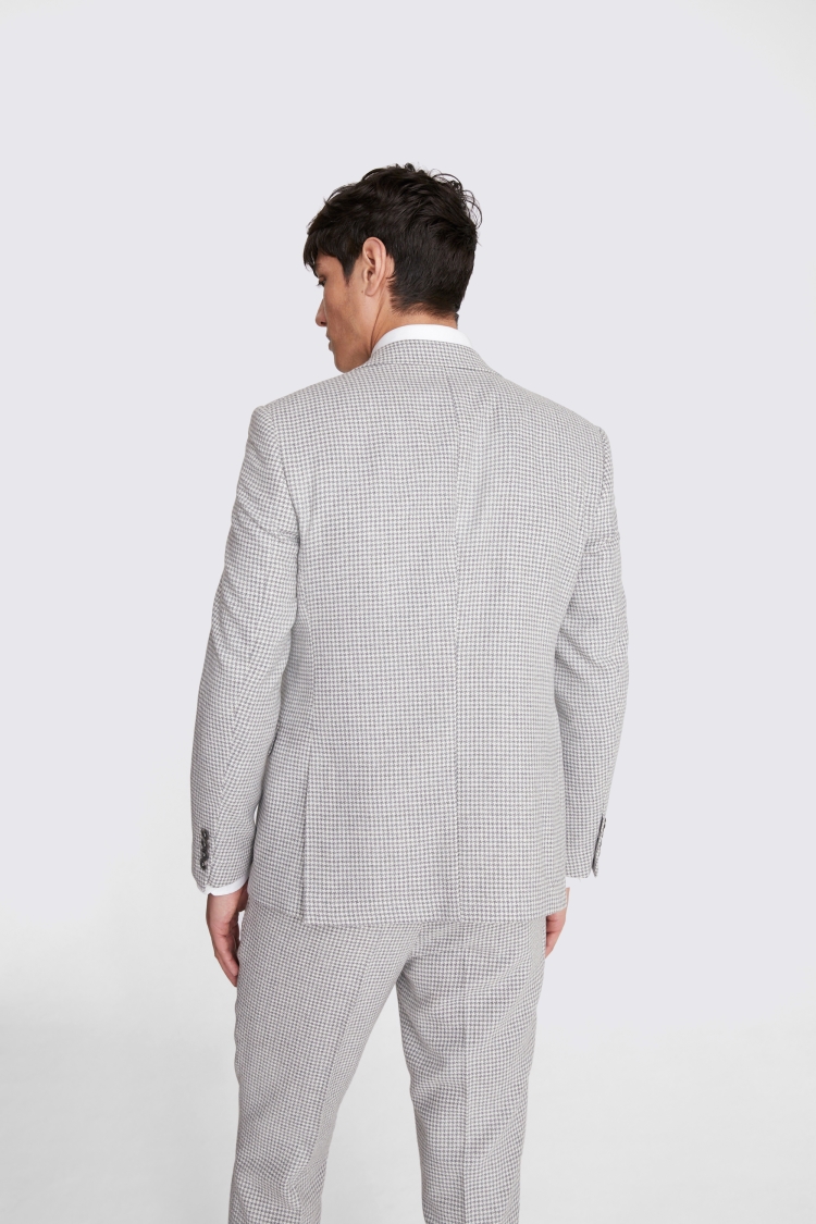 Slim Fit Charcoal Houndstooth Suit
