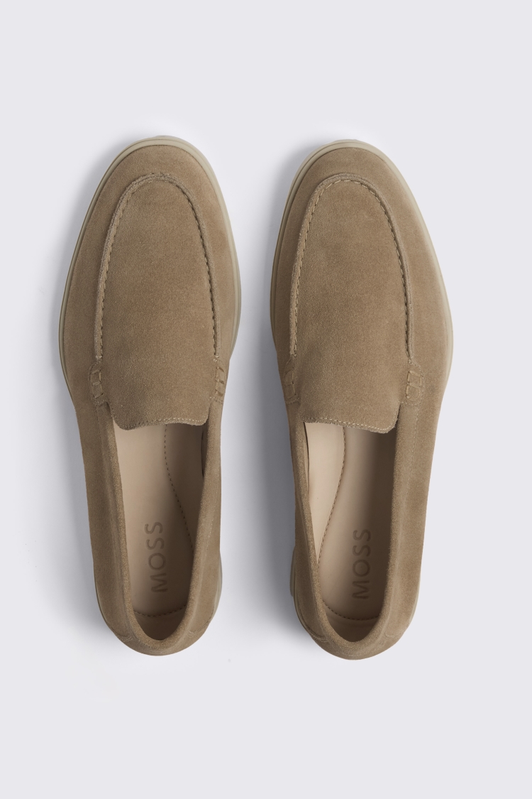 Dark Taupe Lewisham Relaxed Suede Loafers