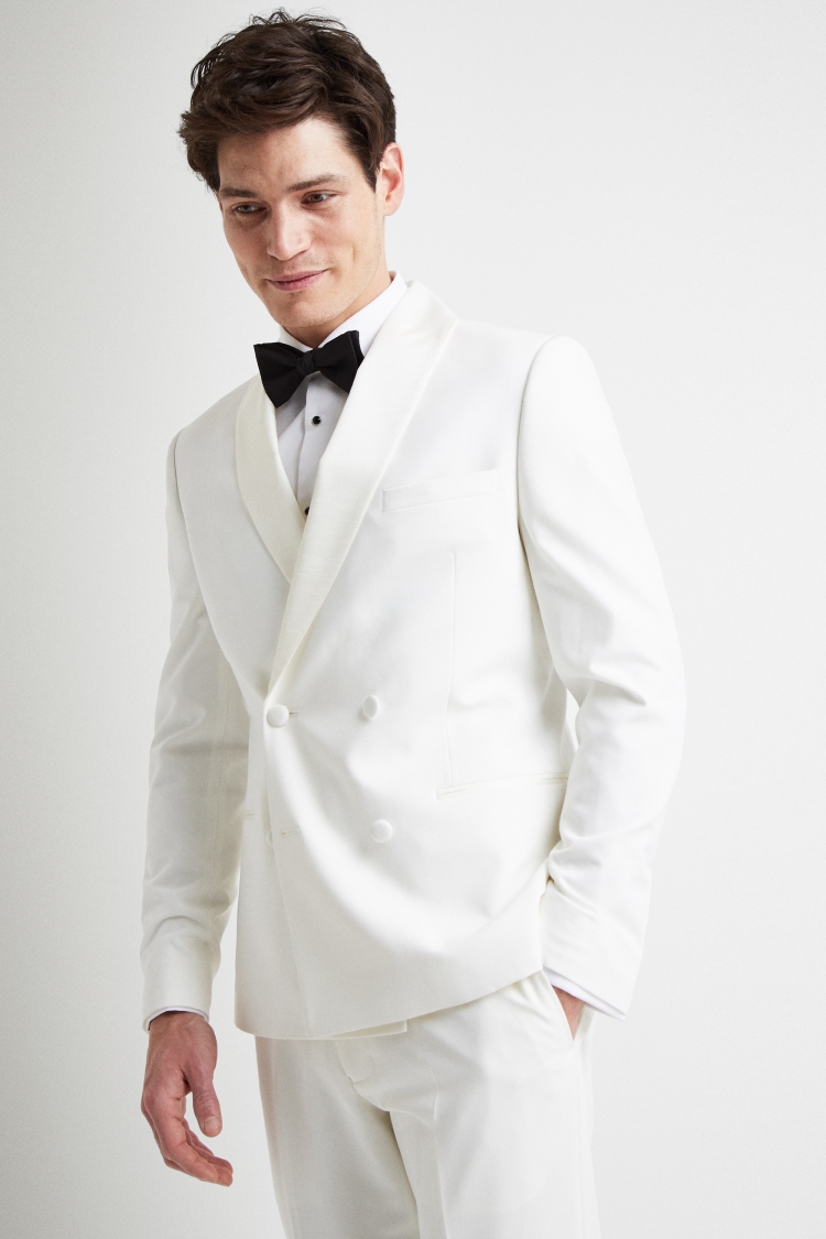 Slim Fit White Tuxedo Jacket | Buy Online at Moss