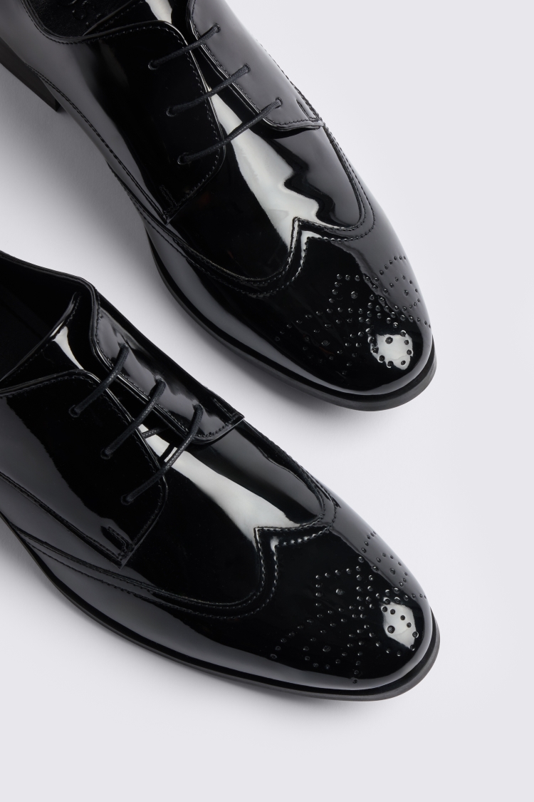 Kensington Black Patent Dress Brogue