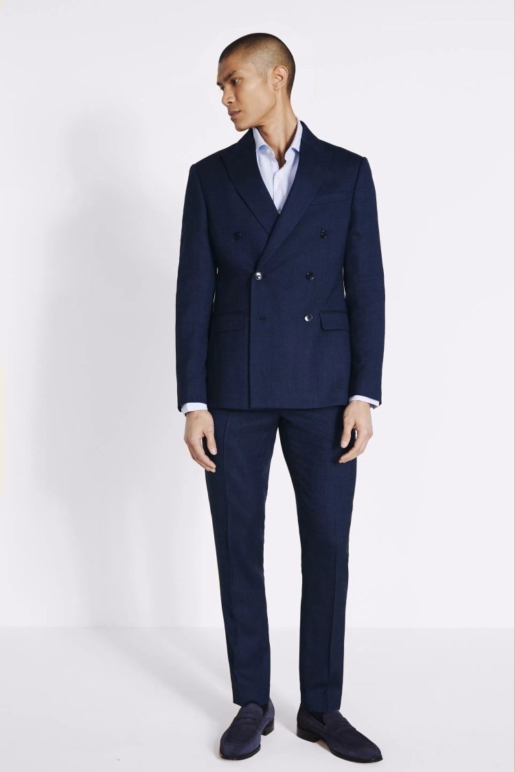 Slim Fit Blue Twisted Suit