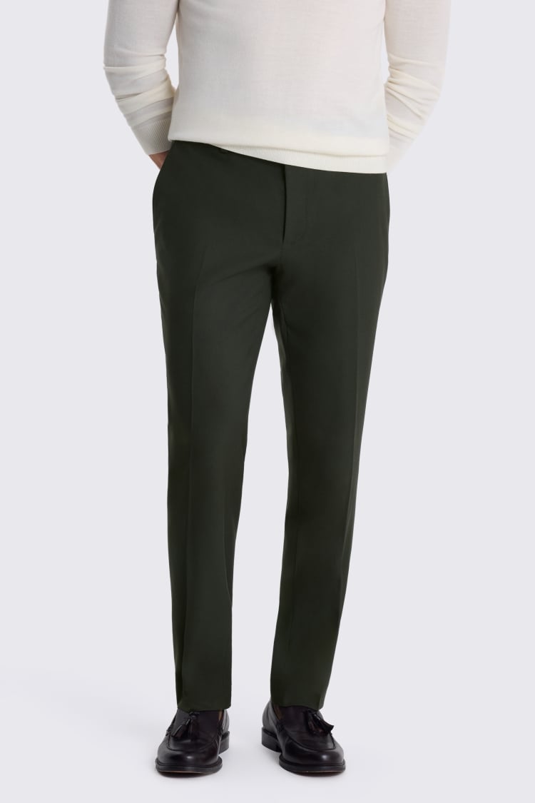 Slim Fit Khaki Flannel Pants