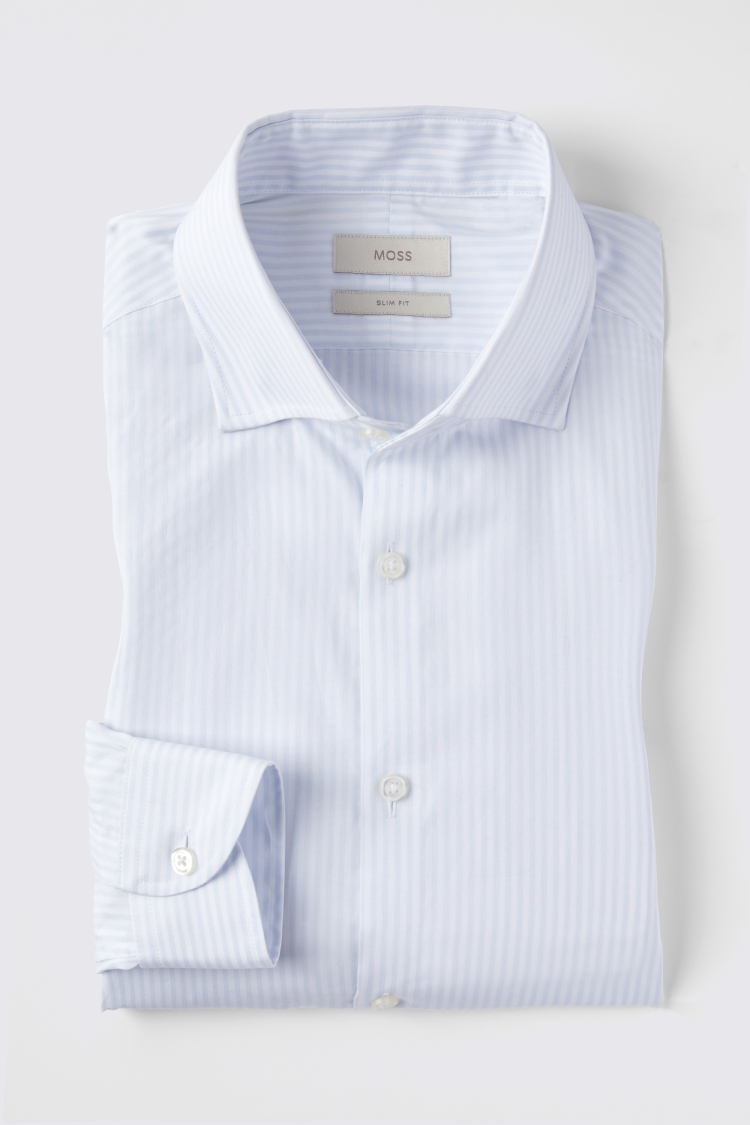 Slim Fit Sky Bengal Stripe Shirt