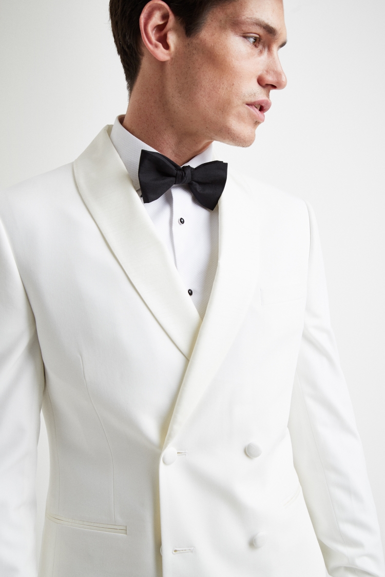 Slim Fit White Tuxedo Jacket | Buy Online at Moss