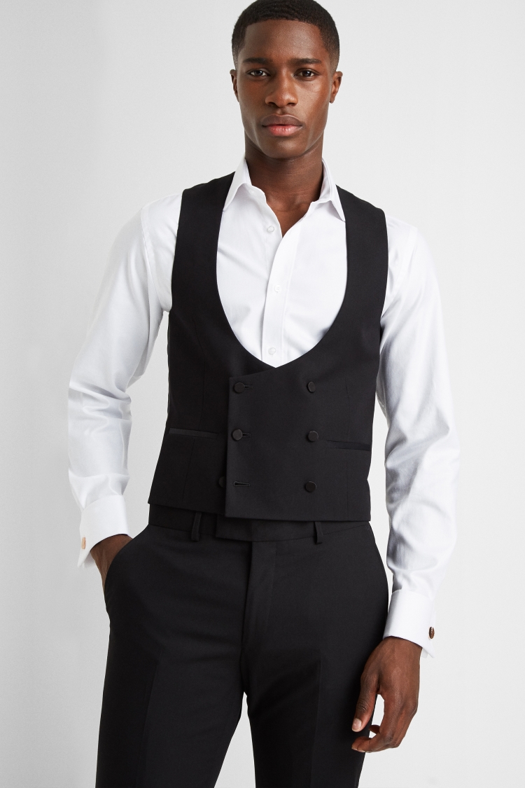 Moss bros hotsell black waistcoat