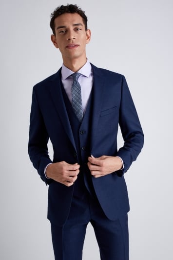 French Connection Slim Fit Bright Blue Milled Jacket 