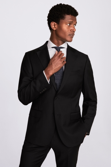 Italian Tailored Fit Black Suit