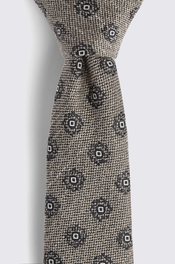 Gold Slub Medallion Tie