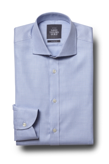 Savoy Taylors Guild Tailored Fit Sky Single Cuff Dobby Shirt
