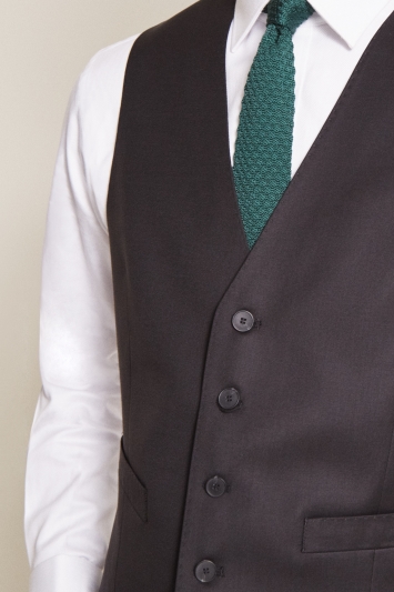 black suit green waistcoat