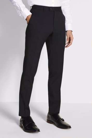 Tailored Fit Black Twill Eco Trousers