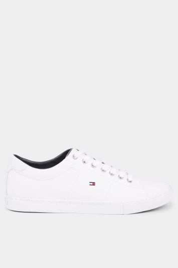 tommy hilfiger white leather shoes