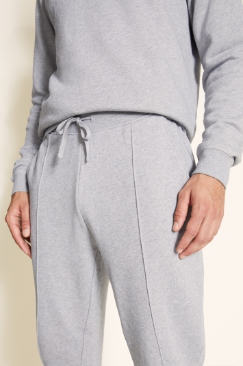 Grey Cotton Loopback Sweatpants