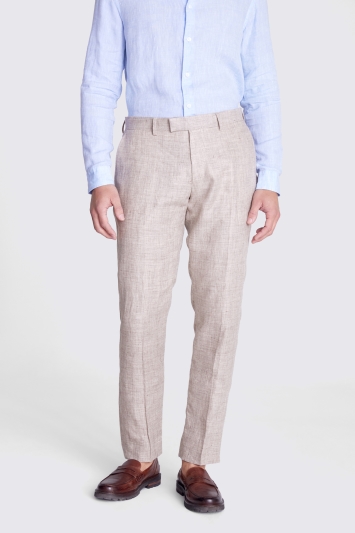 Tailored Fit Oatmeal linen Trousers