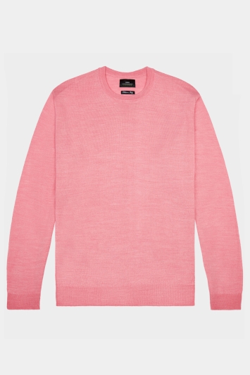 pink crew neck sweater