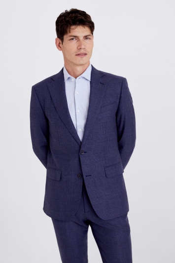 Tailored Fit Blue Check Performance Jacket 