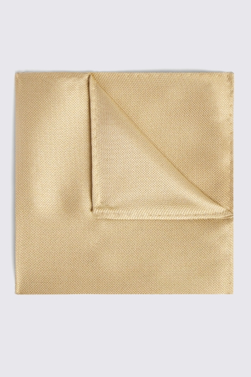 Gold Silk Oxford Pocket Square