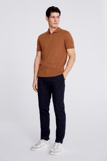 Rust Piqué Polo Shirt