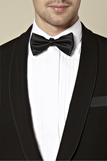 Moss Bros Covent Garden Tailored Fit Black Satin Edge Shawl Collar ...