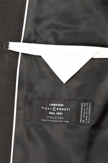 Lanificio F.lli Cerruti Dal 1881 Cloth Tailored Fit Black Notch Lapel Tuxedo