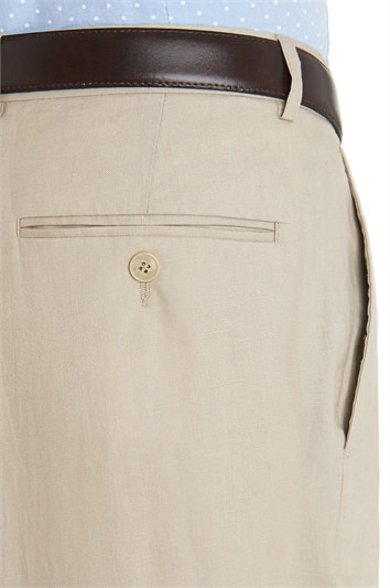Blazer Tailored Fit Beige Linen Suit Trouser