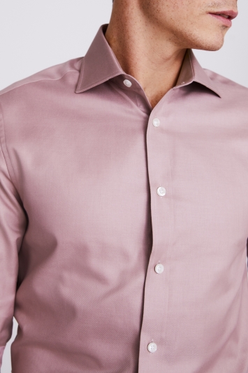 Tailored Fit Dusky Pink Double Cuff Twill Shirt