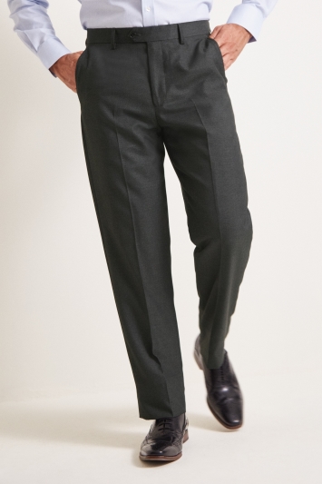 Moss Esq. Regular Fit Charcoal Trousers