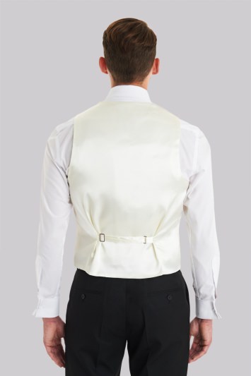 Tailored Fit Cream Waistcoat & Cravat