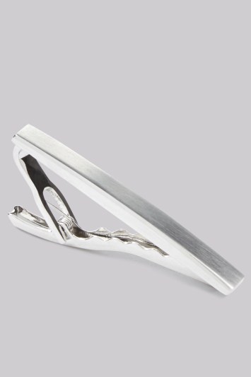 Silver Brushed Tie Clip