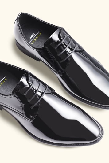 black patent shoes