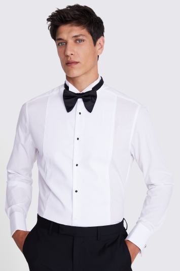 Tailored Fit White Wing Collar Marcella Dress Shirt