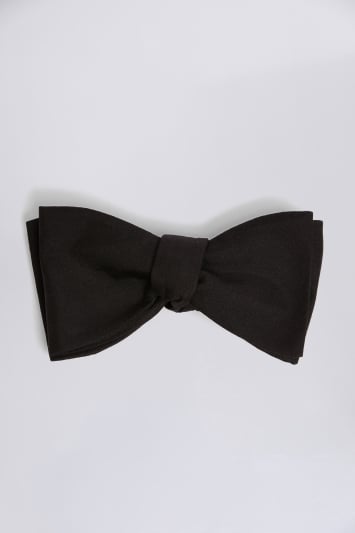 Moss 1851 Black Silk Self-Tie Bow Tie