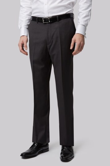 Moss Bros Regular Fit Charcoal Trousers