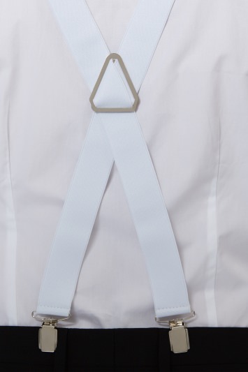 White Clip-On Braces