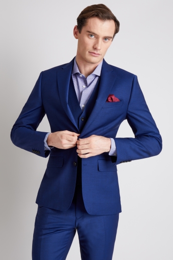Moss 1851 Performance Tailored Fit Bright Blue Jacket