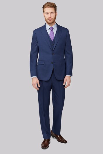 Moss Esq. Regular Fit Bright Blue Jacket