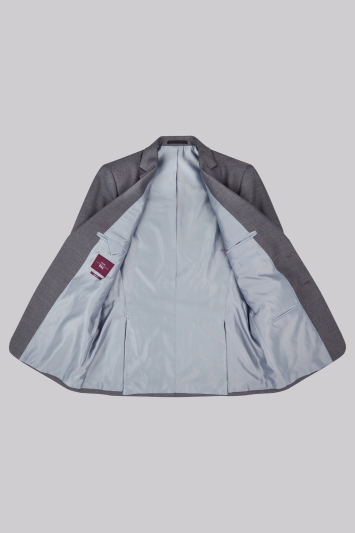 Moss Esq. Regular Fit Silver Grey Sharkskin Jacket