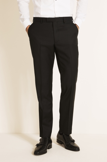 Tailored Fit Black Tuxedo Trousers
