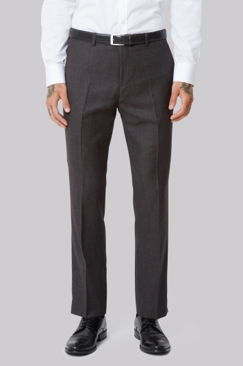 Moss 1851 Tailored Fit Brown Textured Trousers