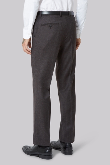 Moss 1851 Tailored Fit Brown Textured Trousers