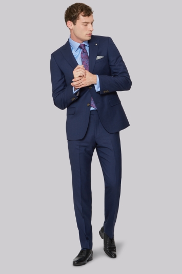 Ted Baker Gold Tailored Fit Navy Two Tone Suit