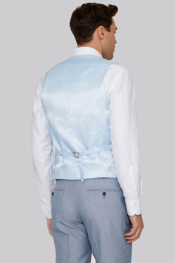 Moss 1851 Tailored Fit Ice Blue Waistcoat