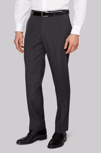Moss Esq. Regular Fit Regular Fit Grey Pindot Trousers