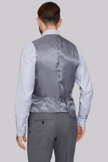 Moss 1851 Tailored Fit Light Grey Speckled Waistcoat
