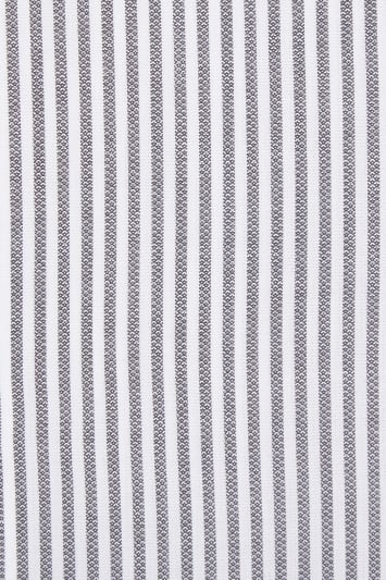 Moss London Extra Slim Fit Black & White Single Cuff Stripe Shirt 