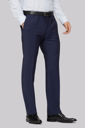 Hardy Amies Tailored Fit Blue Trousers 