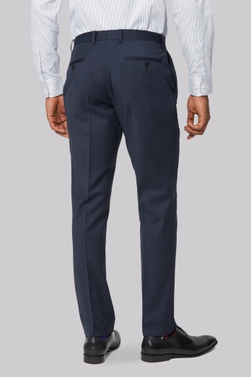 Moss 1851 Tailored Fit Blue Marl Twill Trouser