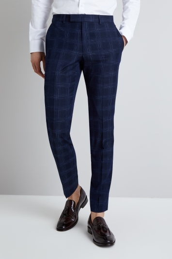 skinny fit blue trousers